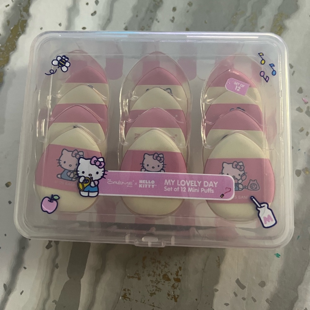 The creme shop Hello Kitty set of 12 mini puffs NWT